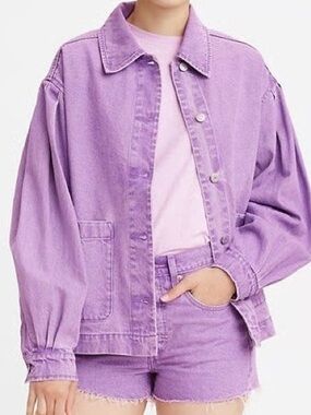Levi’s Ester Cotton Jacket – Women’s Purple Utility Style Jacket 💜